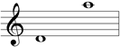 the first space below the clef to the first ledger line above the clef.
