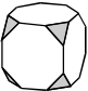 The diagram shows a cube with the corners cut off. All of the planes are octagonal.