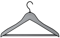 diagram of a flat wooden hanger